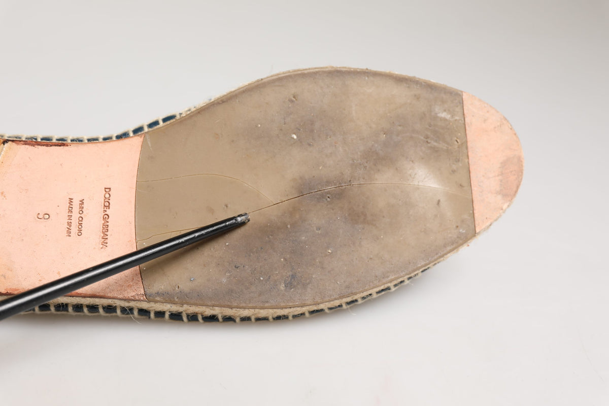 Blue Gray Slip On Buffalo Espadrille Shoes