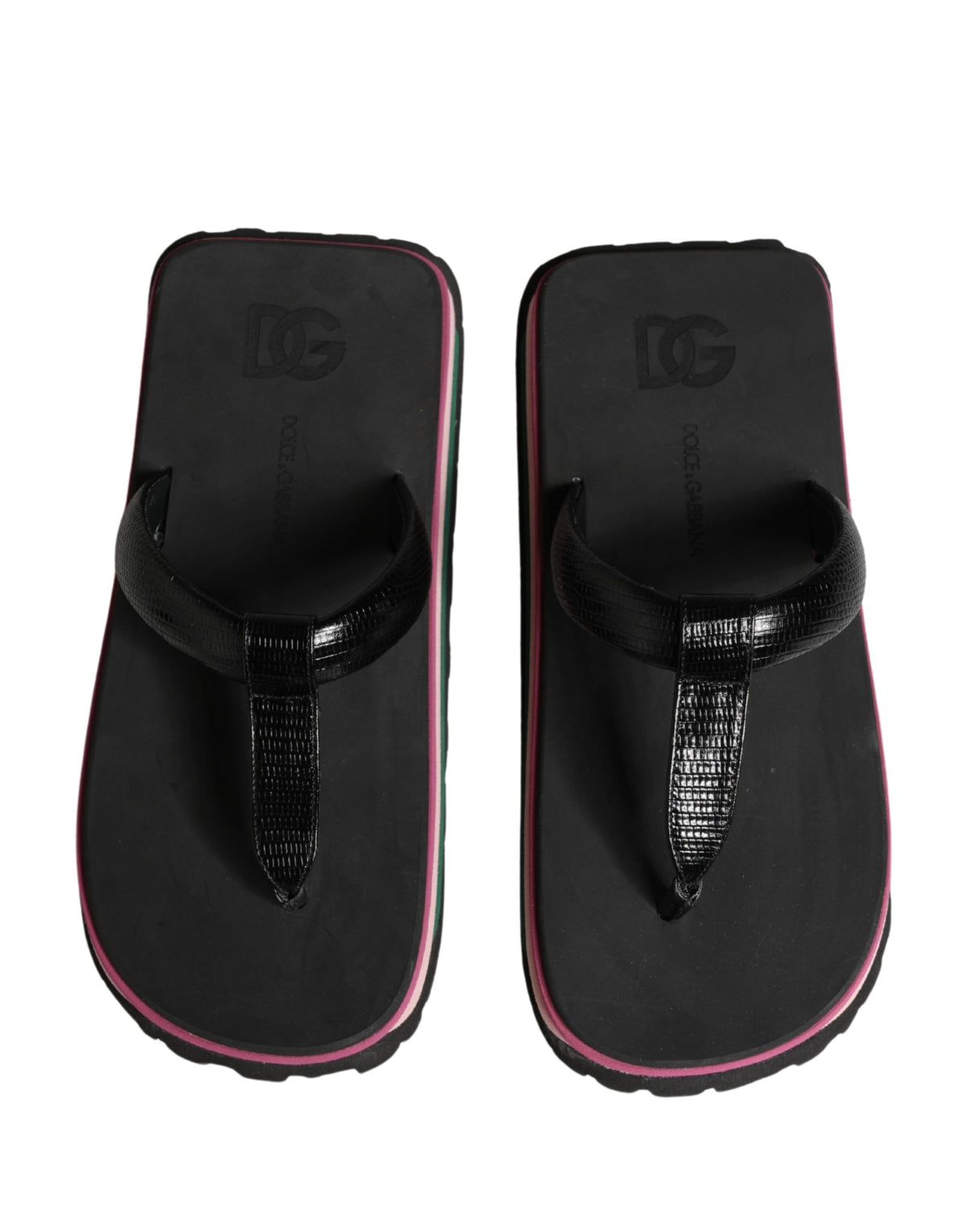 Multicolor Rubber Chunky Flip Flop Shoes