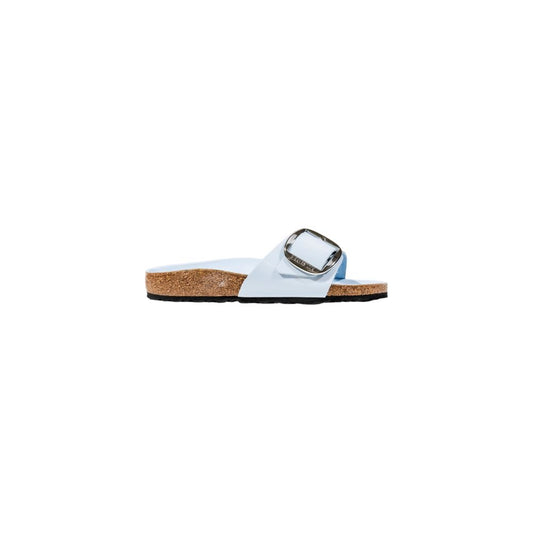 Blue Artificial Leather Flat Sandals