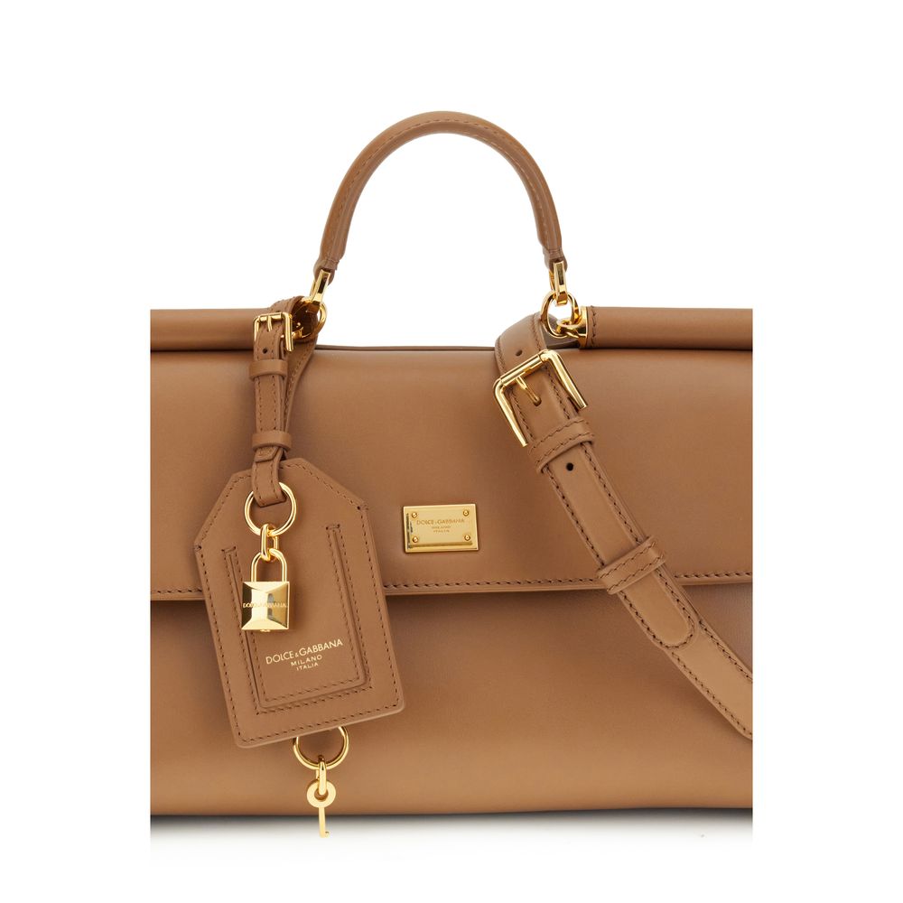 Beige Calf Leather Bos Taurus Shoulder Bag