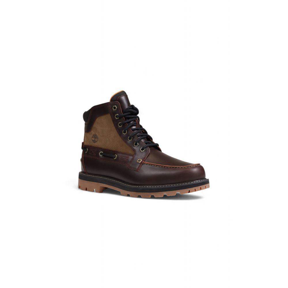 Brown Bio Based Fabric Lace-Up Boots