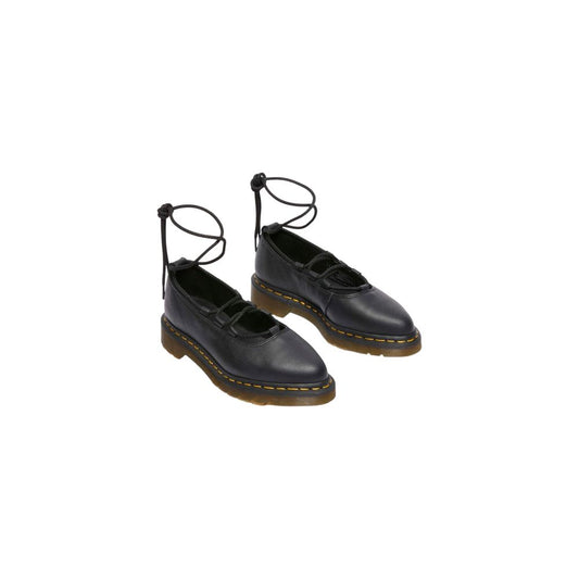 Black Leather Platform Pumps