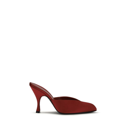 Red Silk Mules