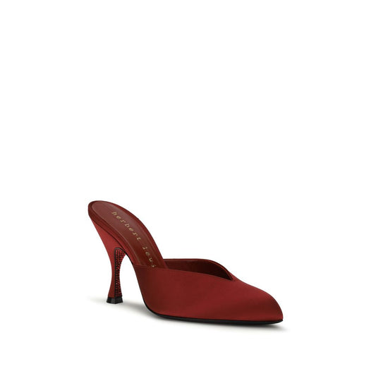 Red Silk Mules