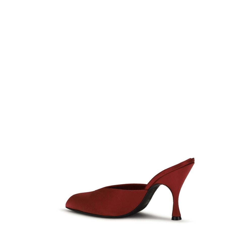 Red Silk Mules