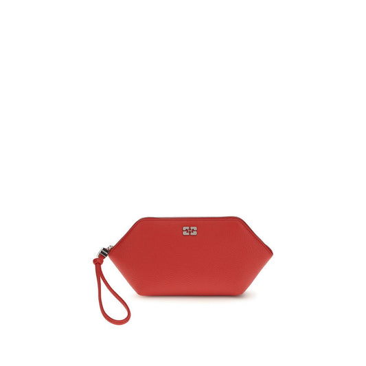 Red Recycled Leather Clutch Bag