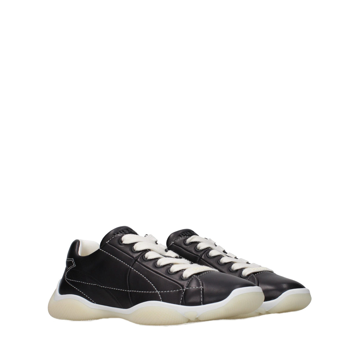 Black Leather Sneakers