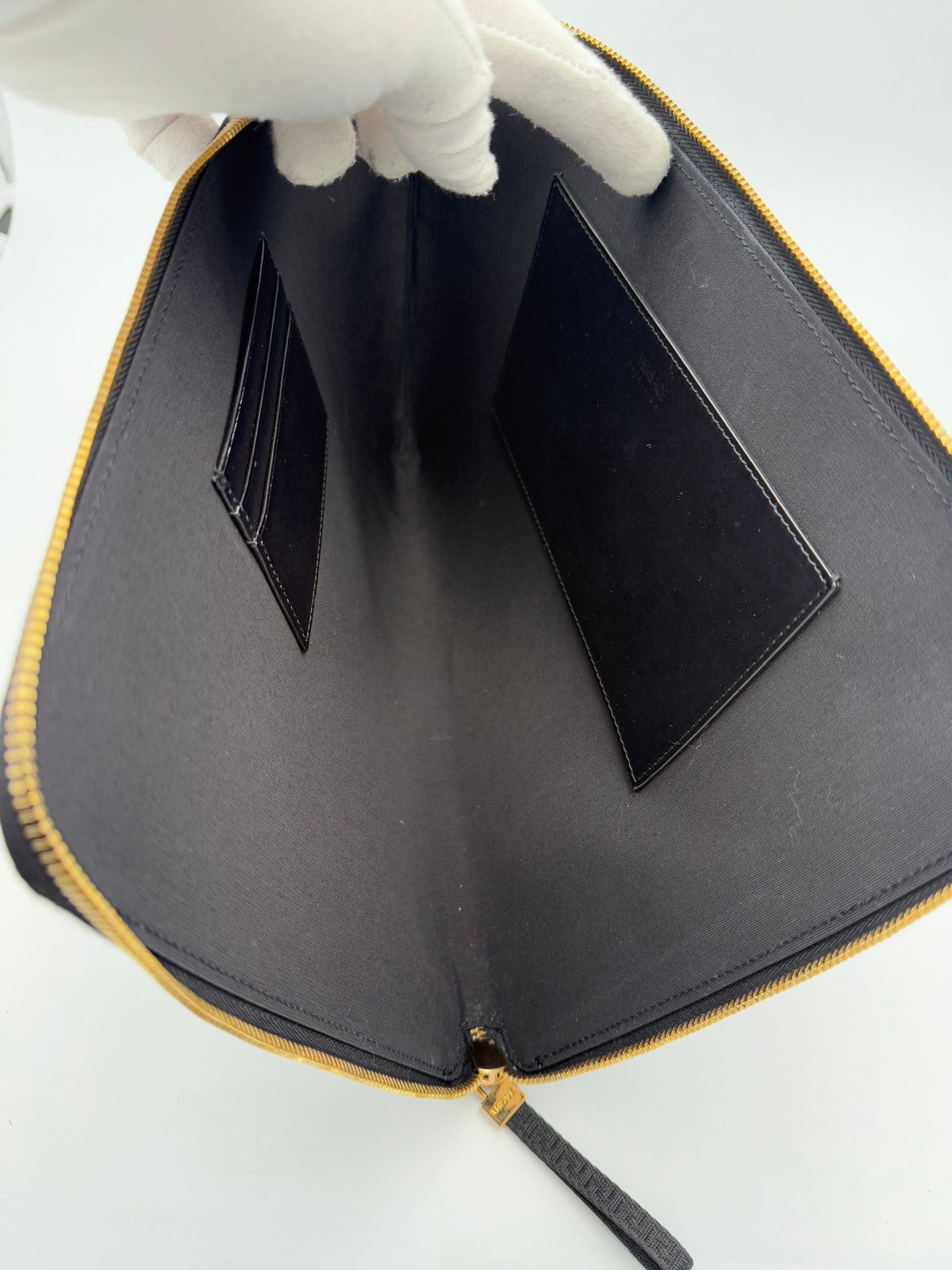 VERSACE LA MEDUSA Signature Leather Clutch