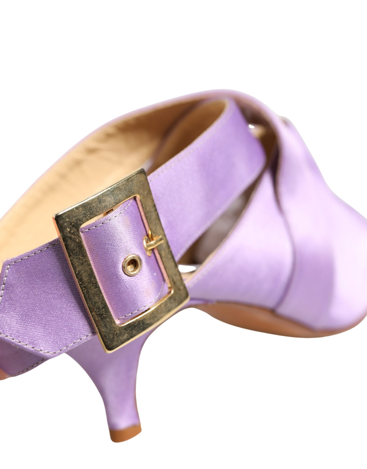 Purple Satin Sandals Shoes