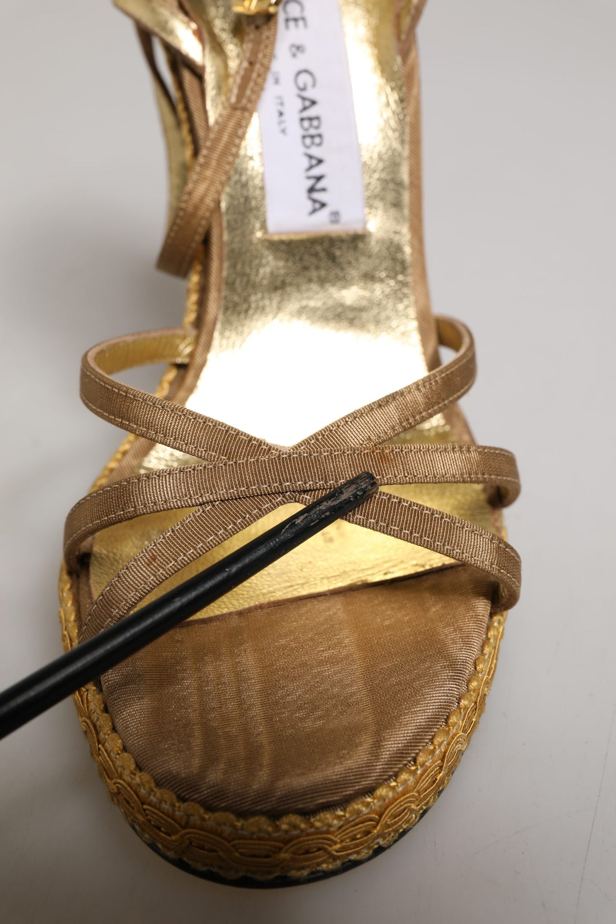 Brown Braided Ankle Strap Heels Sandals Shoes