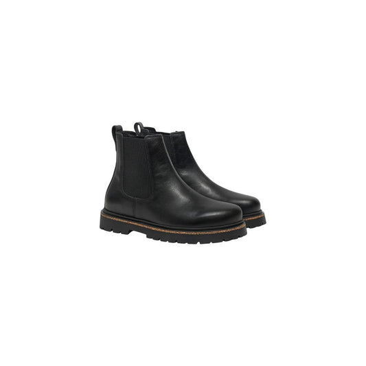 Black Leather Ankle Boots