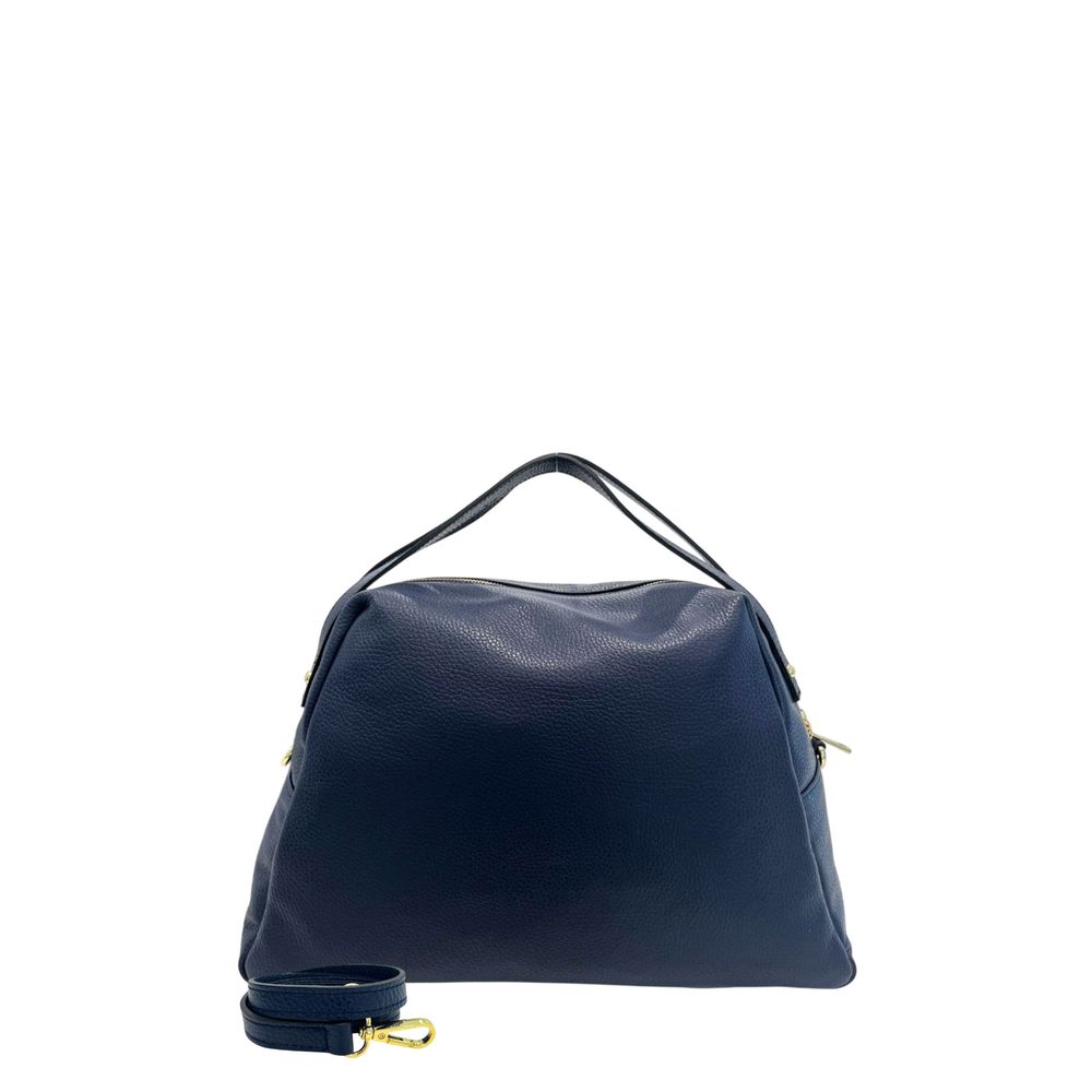 Blue Leather Women Bag