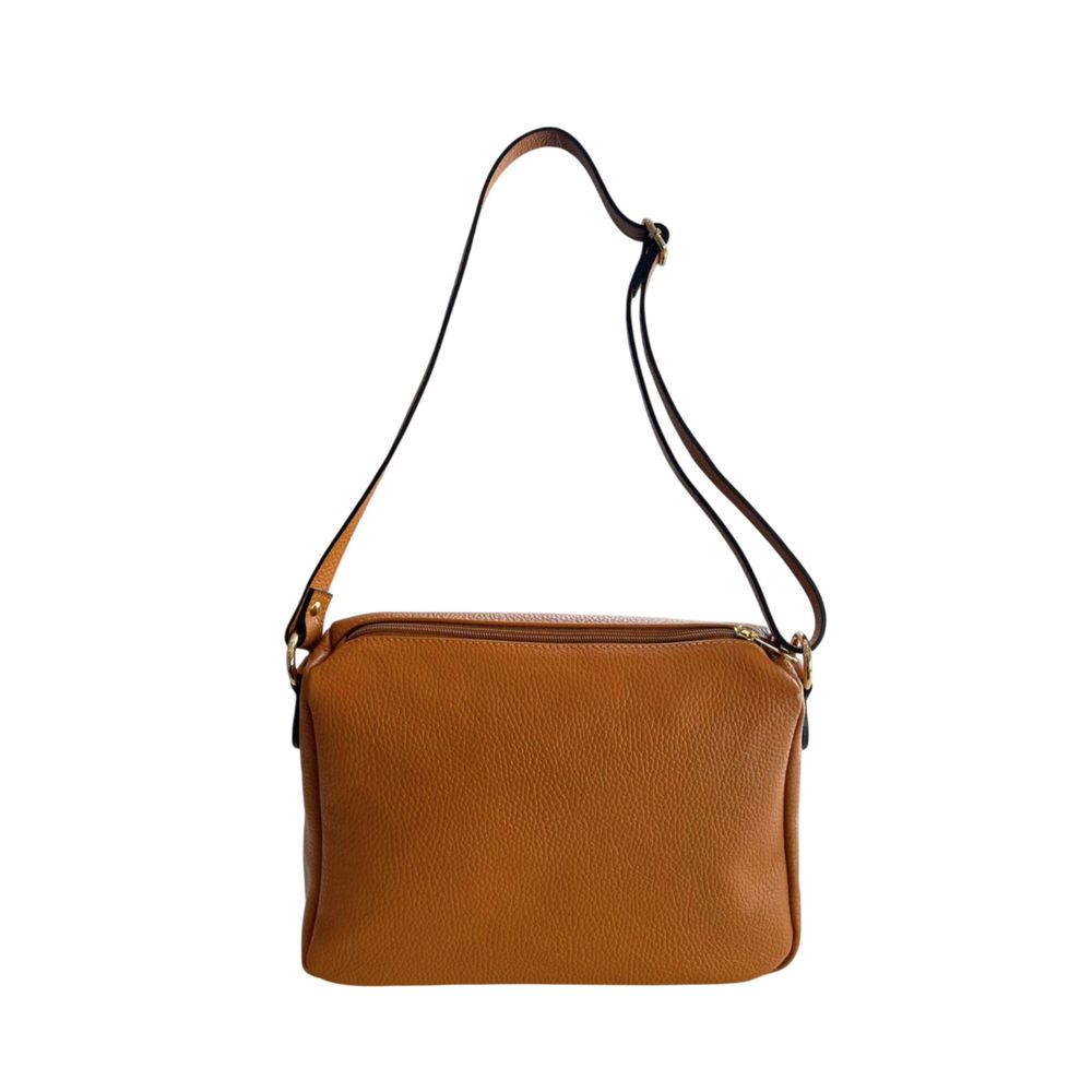 Brown Leather Women Crossbody Bag