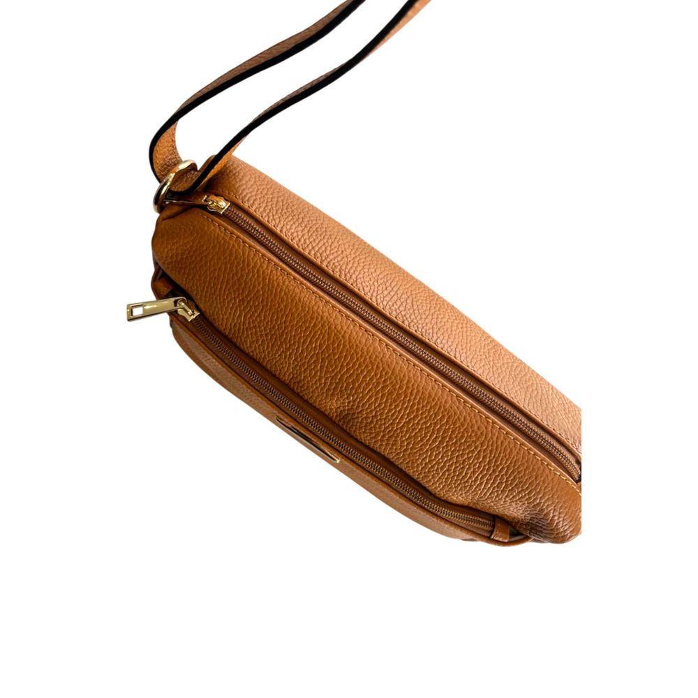 Brown Leather Women Crossbody Bag