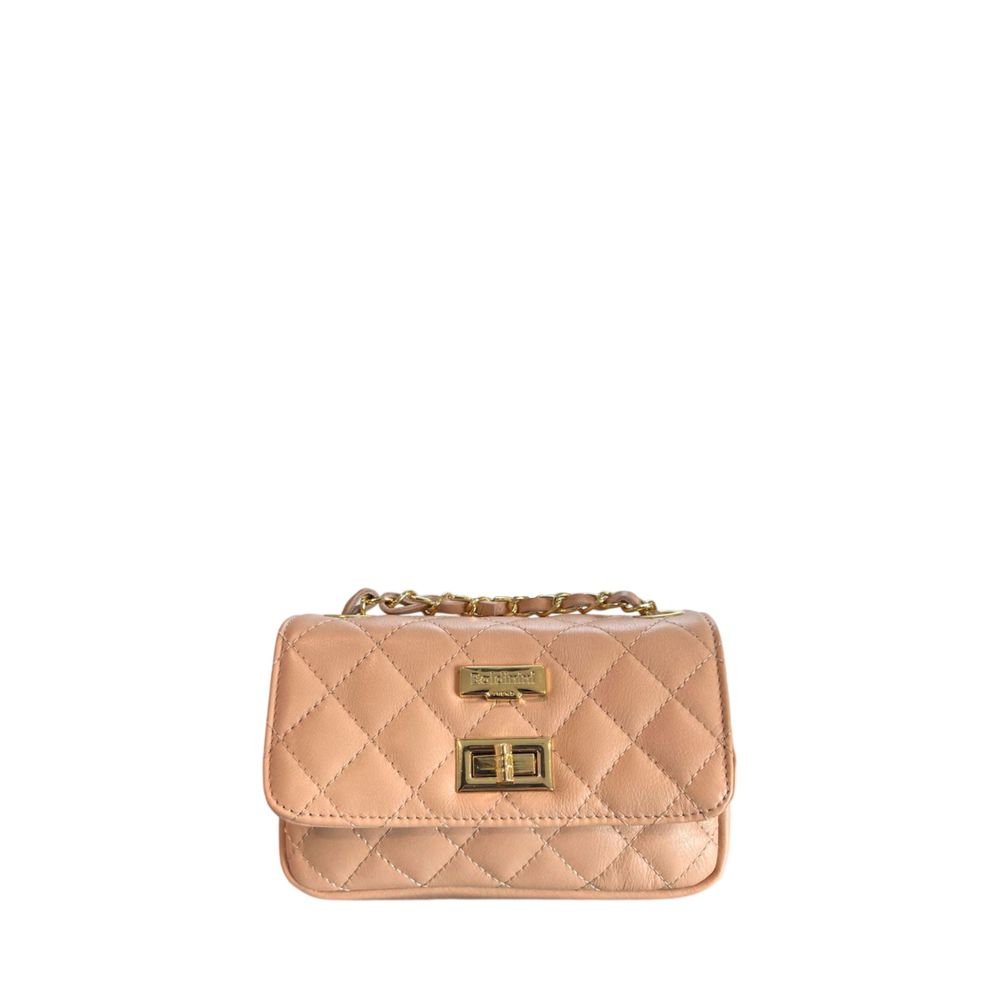 Pink Leather Women Crossbody Bag