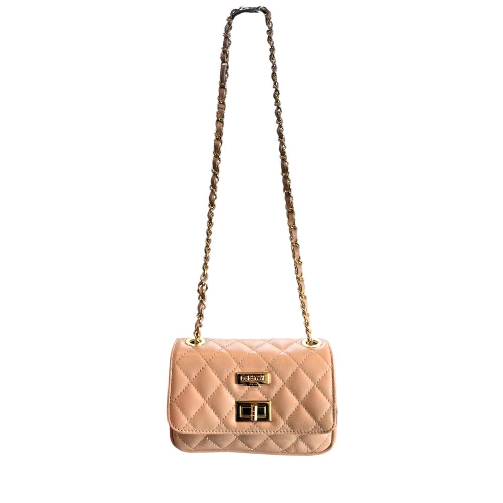 Pink Leather Women Crossbody Bag