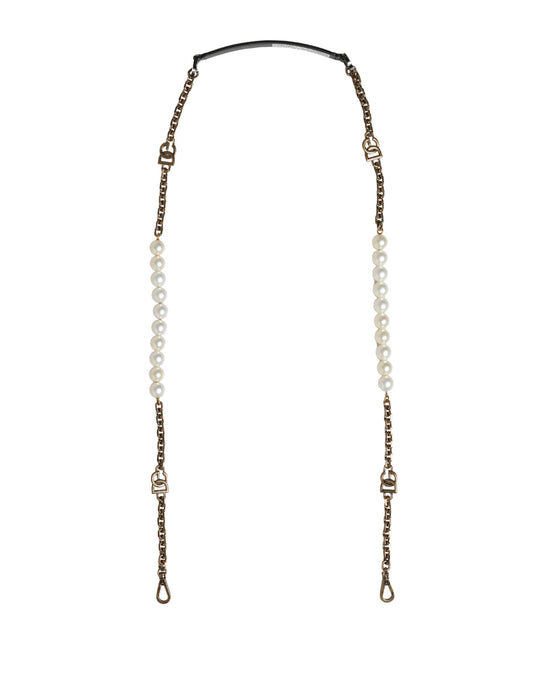 Black Leather Gold Chain Bag Accessory Shoulder Strap