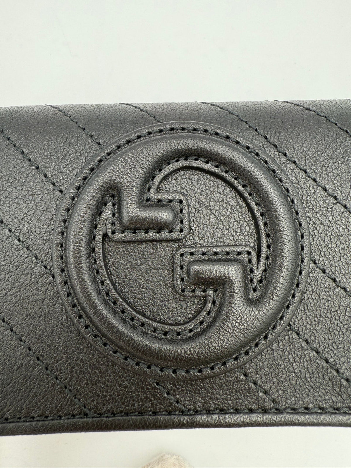 GUCCI GG BLONDIE Black Compact Wallet