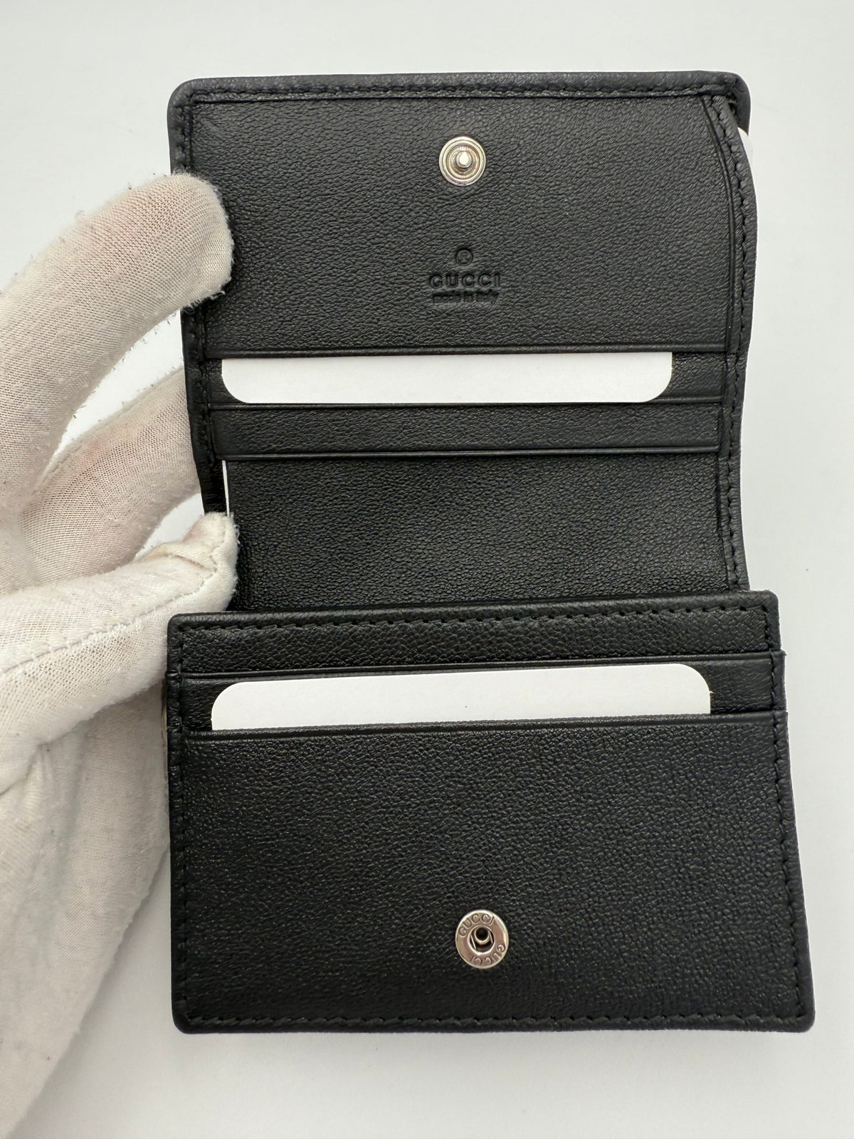 GUCCI GG BLONDIE Black Compact Wallet