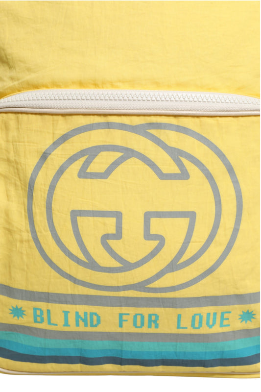 Yellow Nylon Gucci Blind For Love Backpack