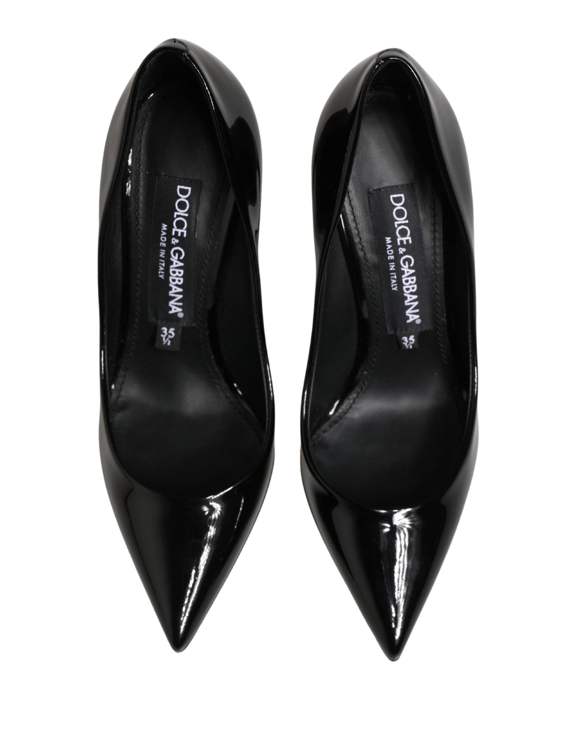 Black Calf Leather Stiletto Heels Pumps Shoes