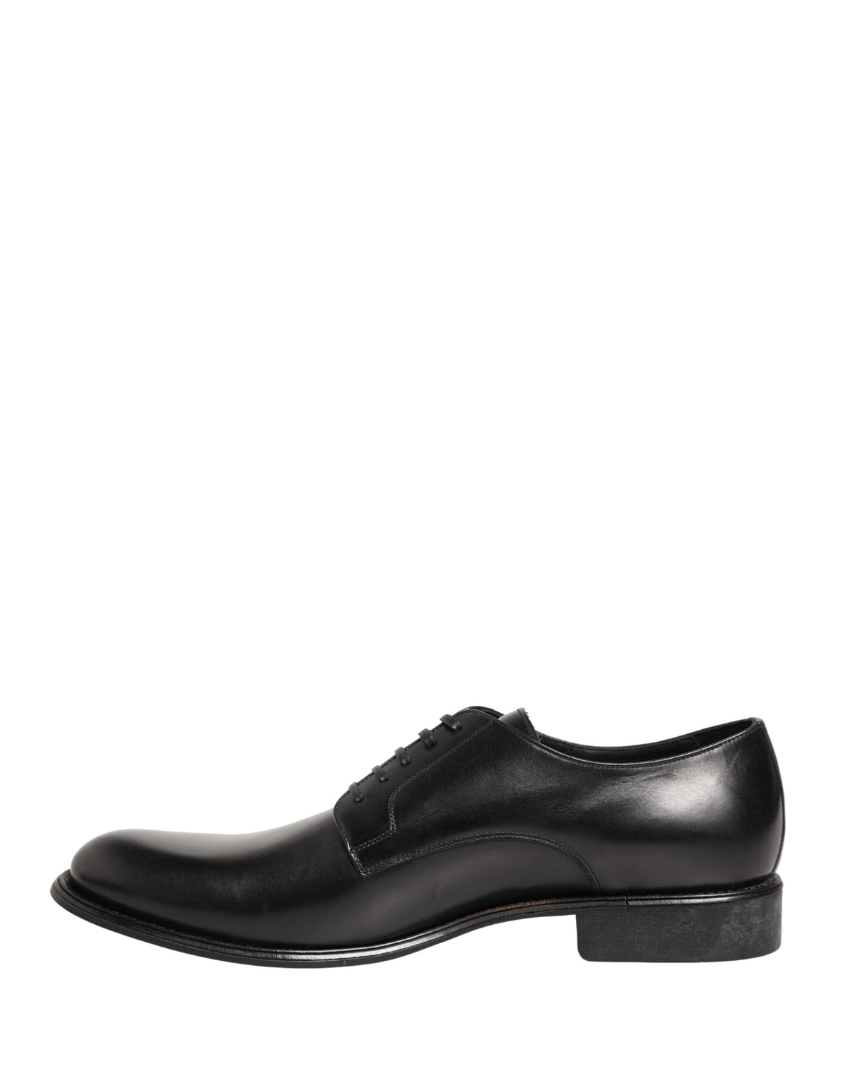 Black Calfskin Leather Derby Men Dress Shoes