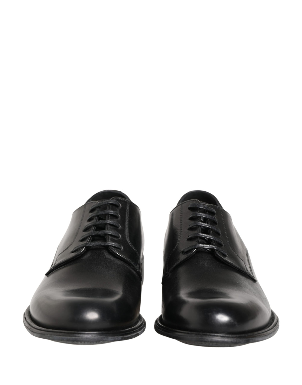 Black Calfskin Leather Derby Men Dress Shoes