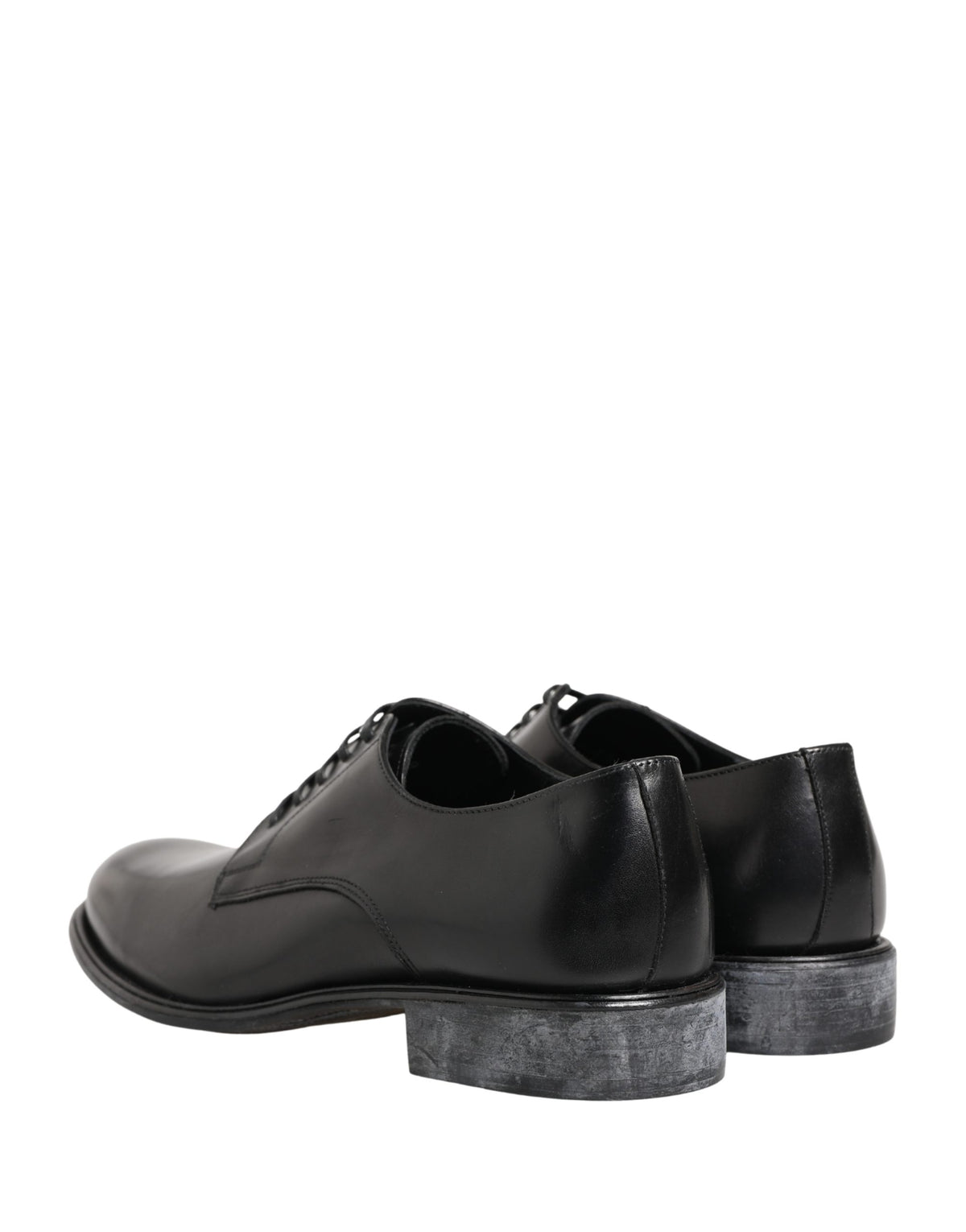 Black Calfskin Leather Derby Men Dress Shoes