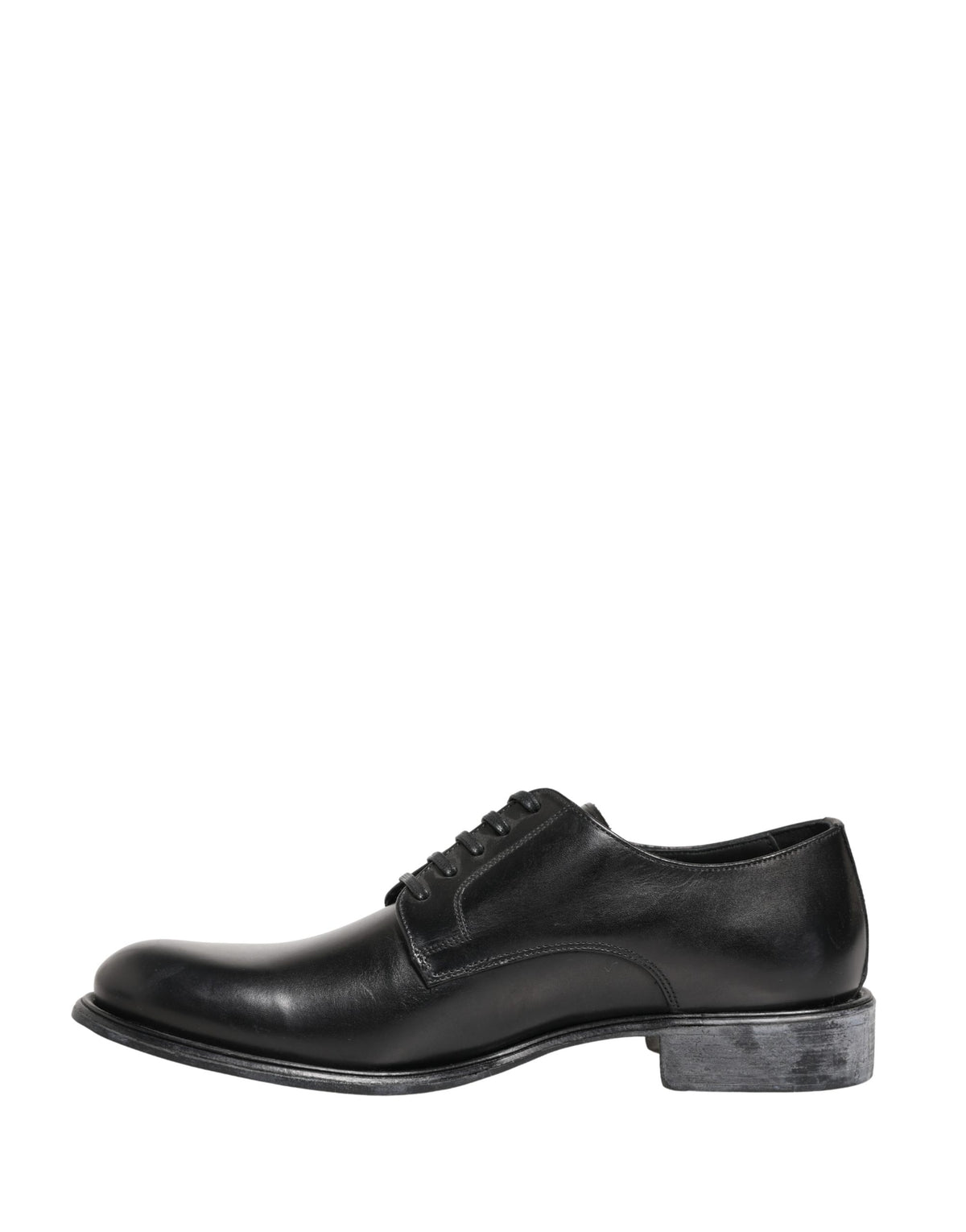 Black Calfskin Leather Derby Men Dress Shoes