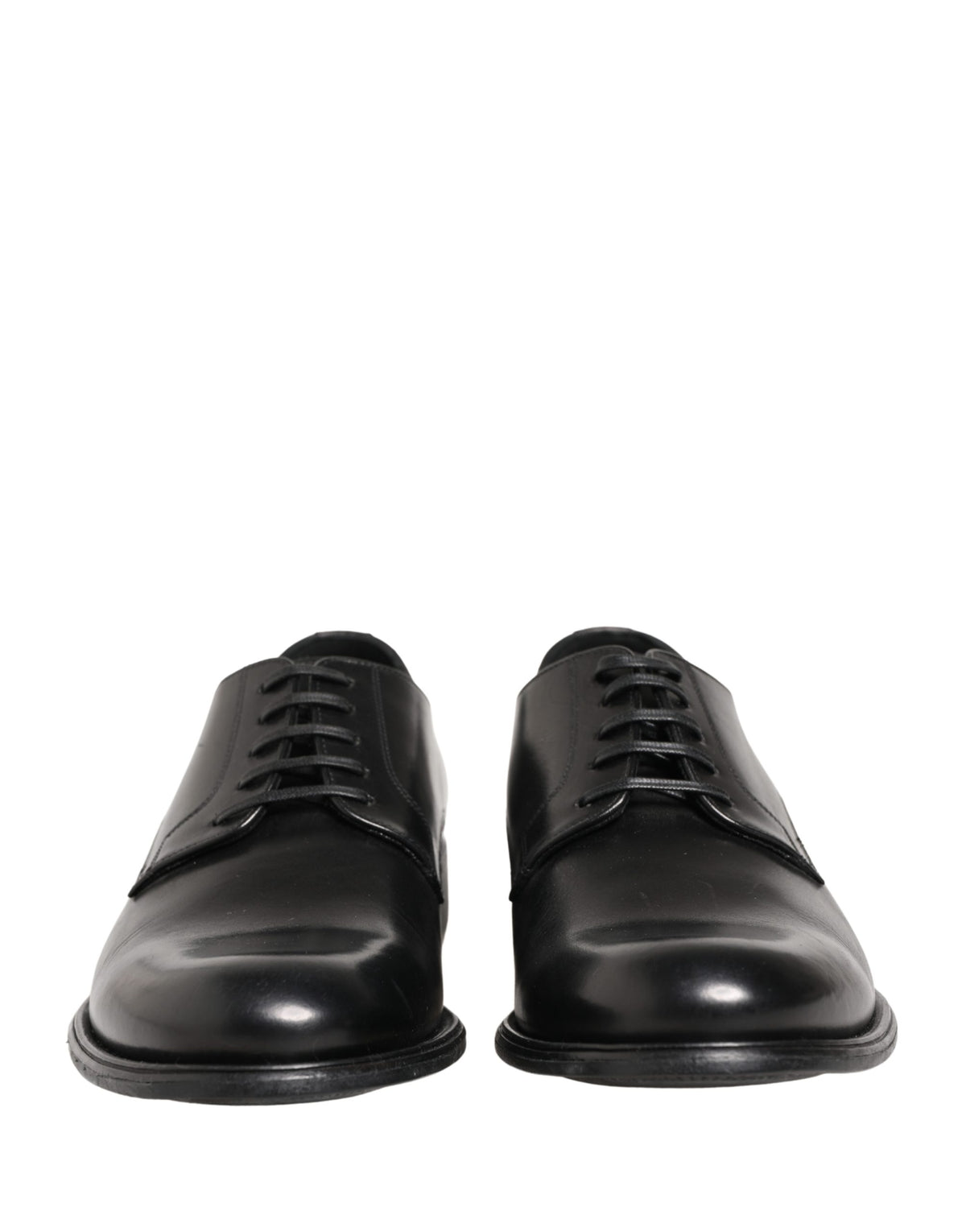 Black Calfskin Leather Derby Men Dress Shoes