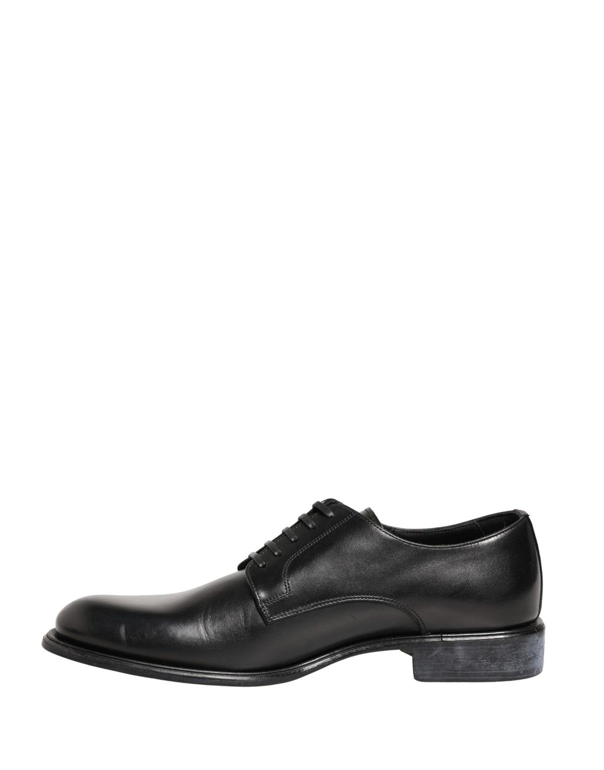 Black Calfskin Leather Derby Men Dress Shoes