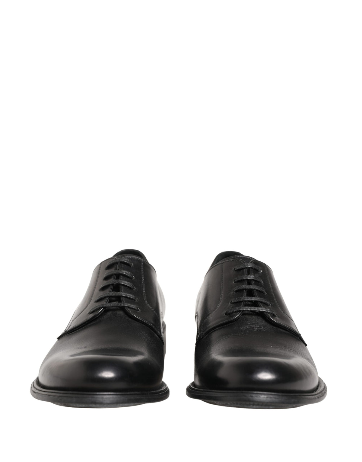 Black Calfskin Leather Derby Men Dress Shoes