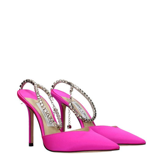 Vaaleanpunaiset satiiniset korkokengät (stiletto)