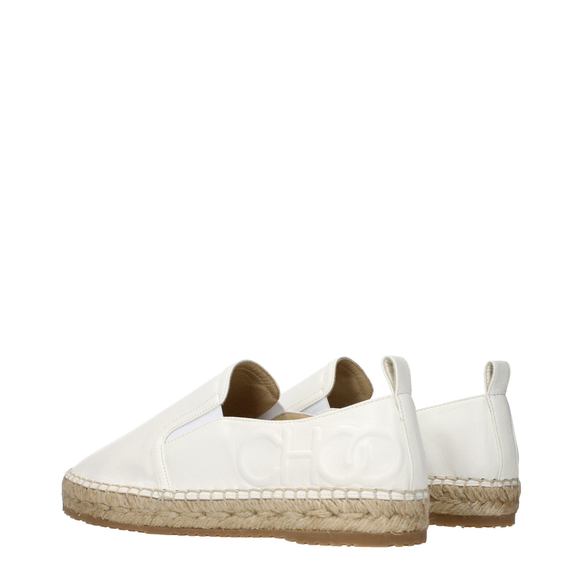 White Leather Espadrilles