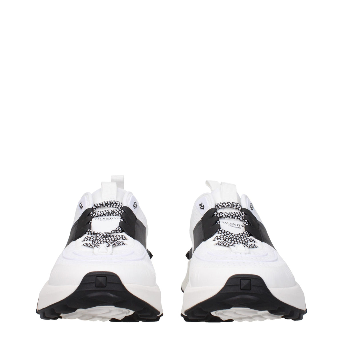 White Fabric Athletic Sneakers