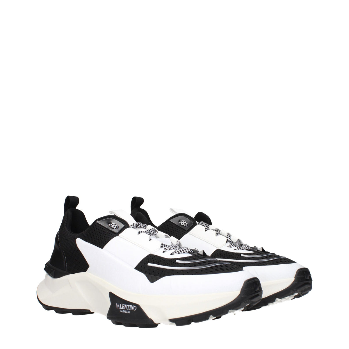 Black Fabric Athletic Sneakers