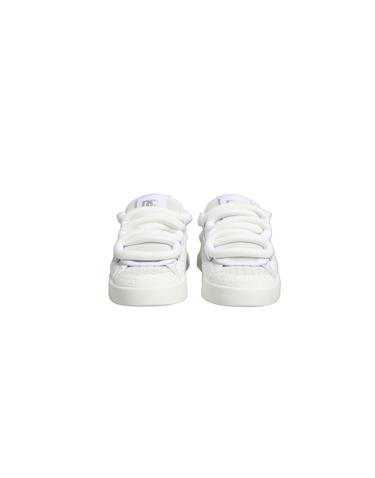 White Calfskin Leather Low Top Sneakers Shoes