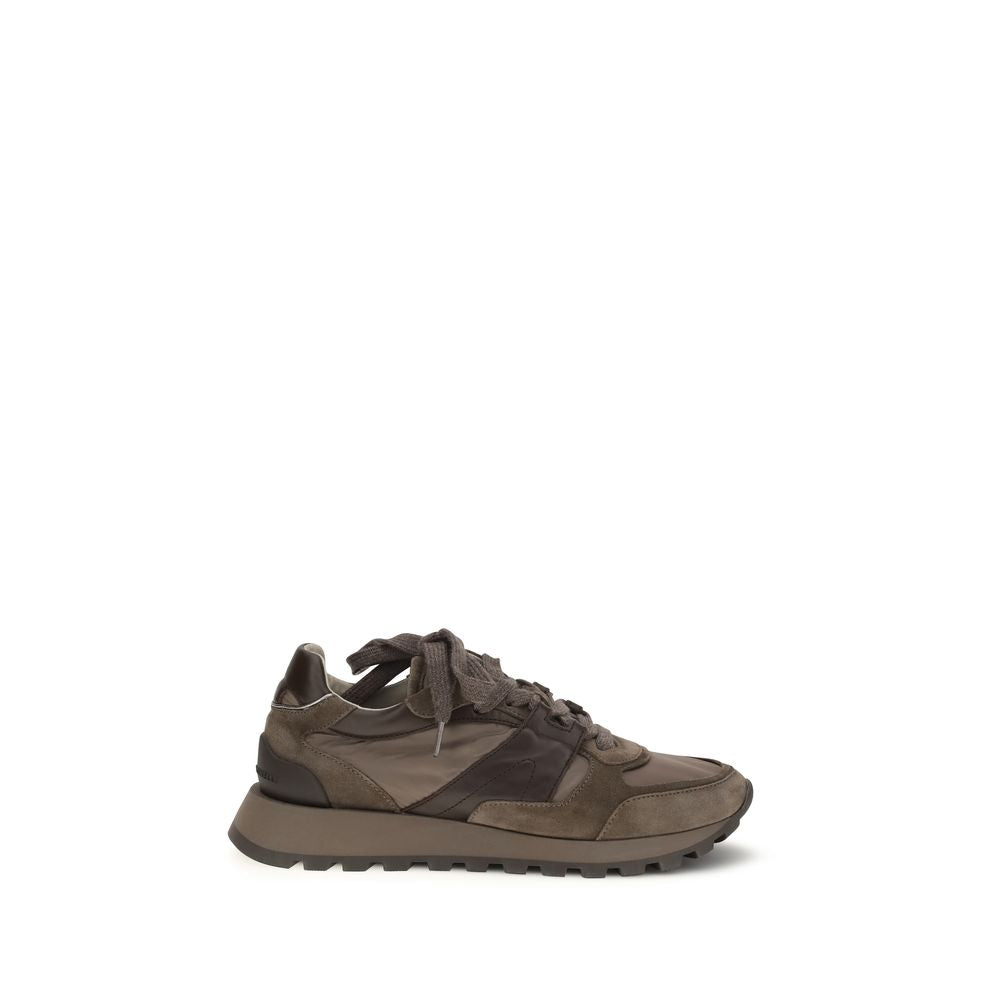 Brown Calf Leather Bos Taurus Athletic Sneakers