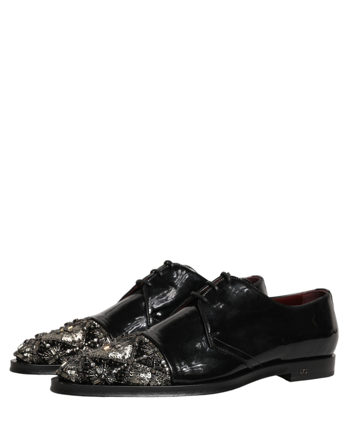 Black Embellished Men Derby Dress Formal Shoes