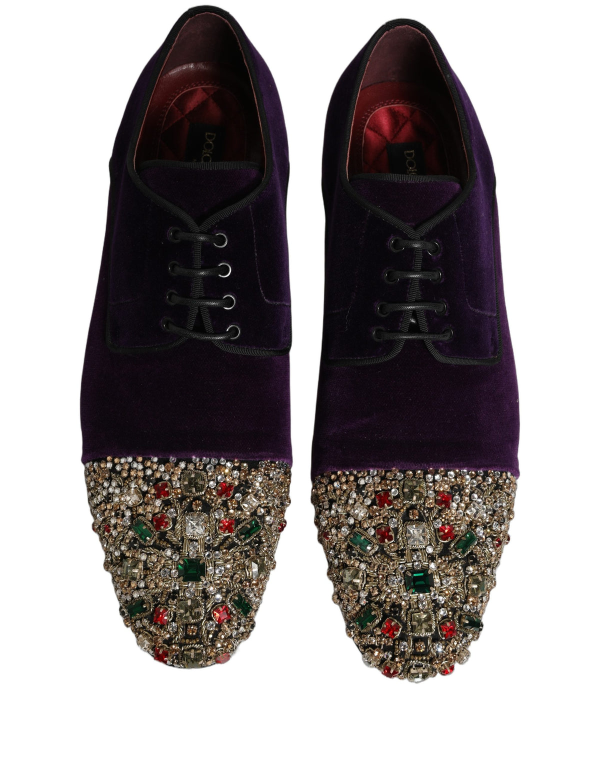Violet Suede Embellished Derby Dress Shoes