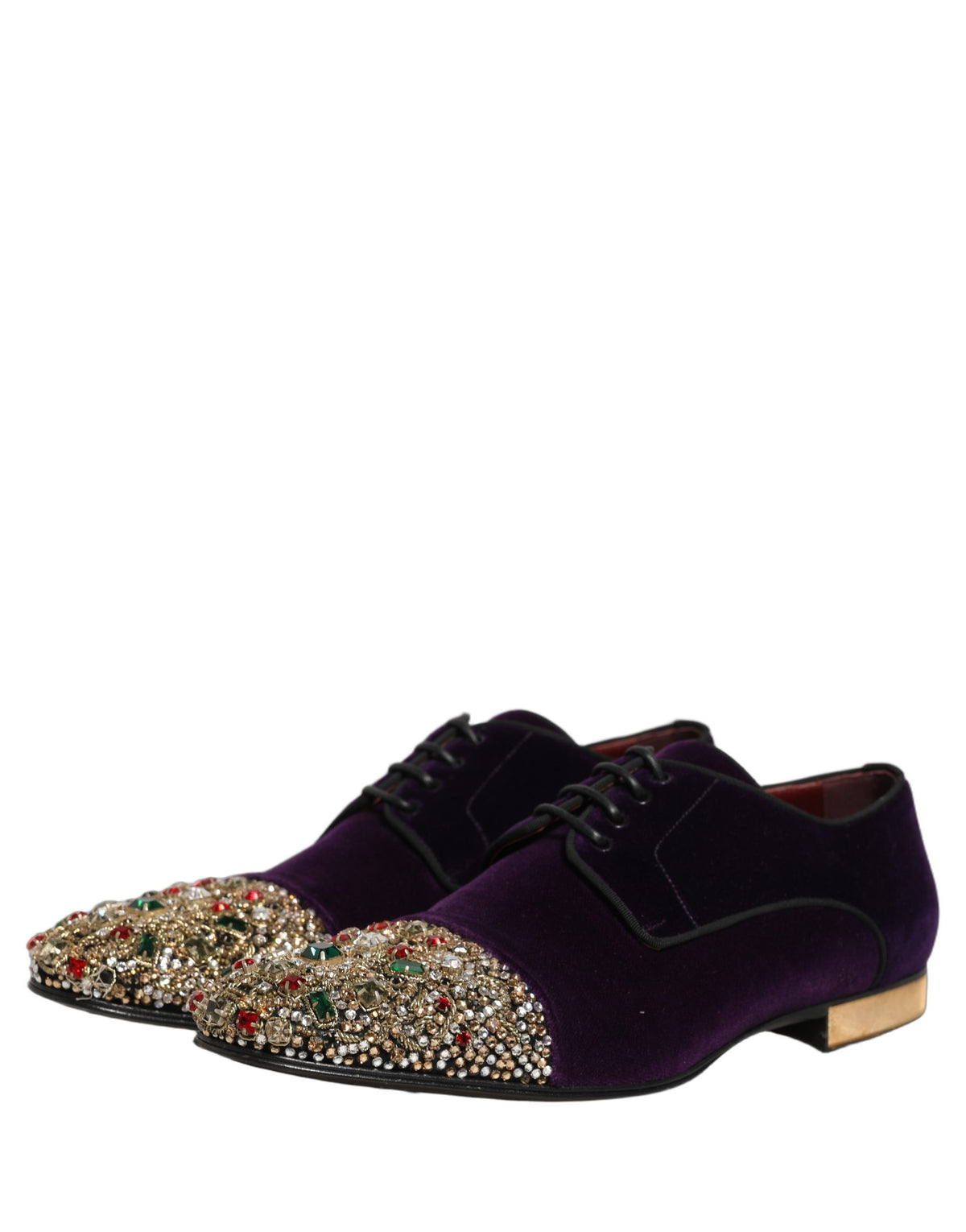 Violet Suede Embellished Derby Dress Shoes