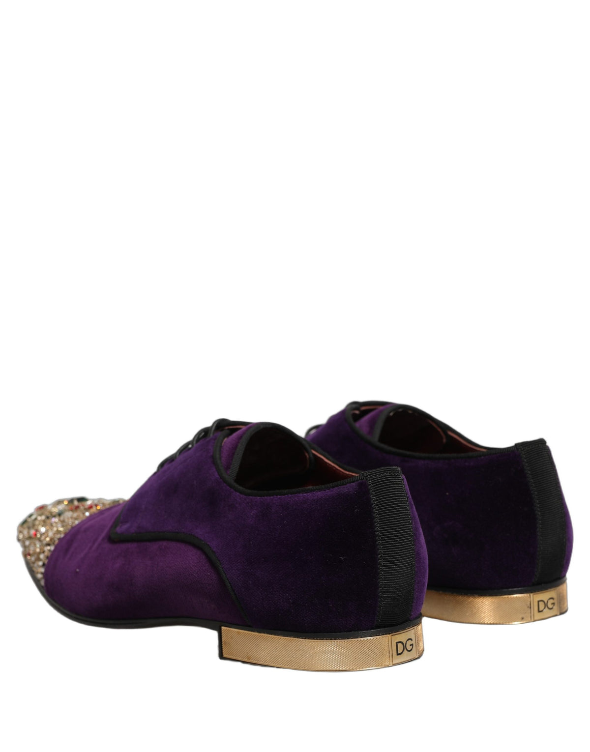 Violet Suede Embellished Derby Dress Shoes
