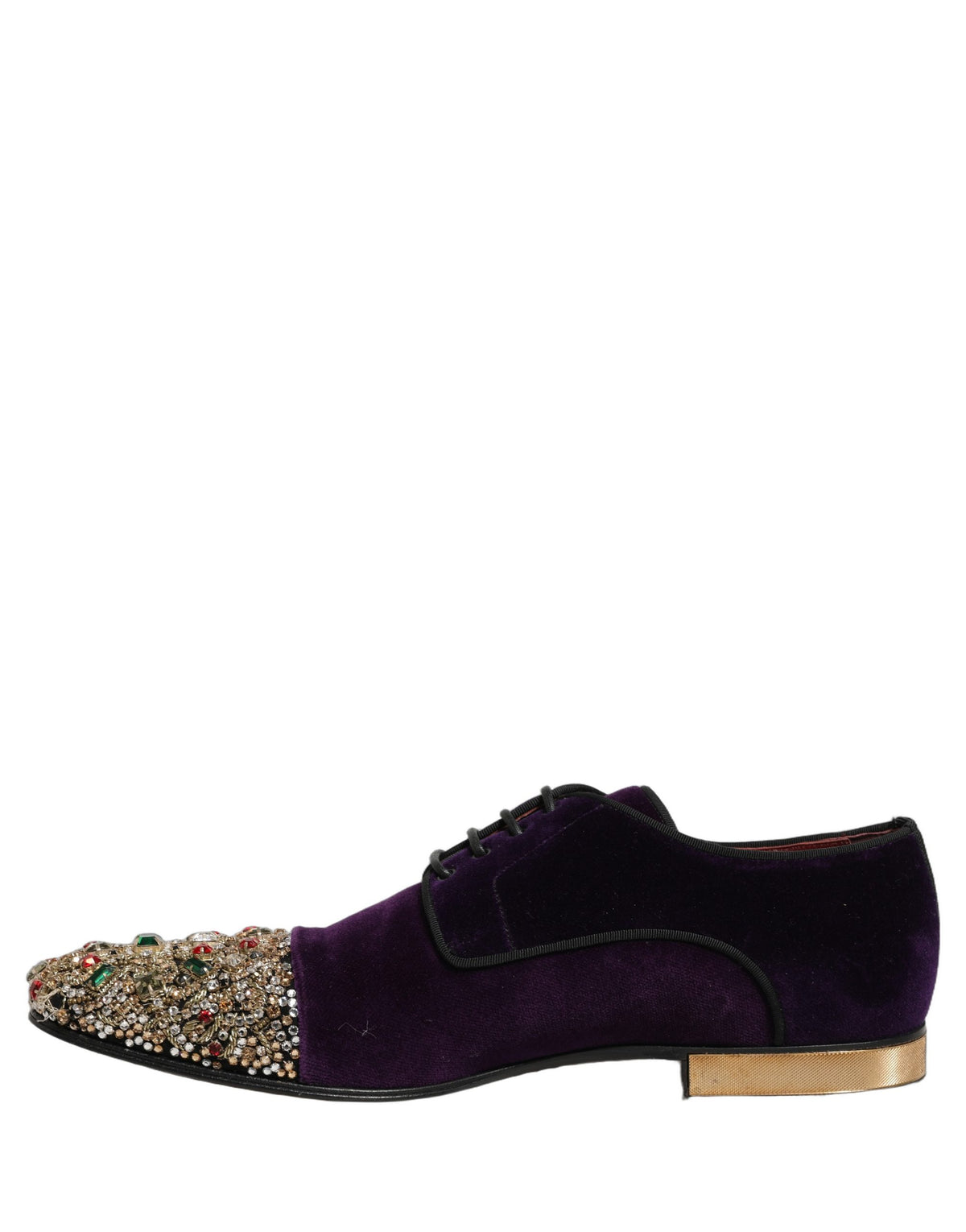 Violet Suede Embellished Derby Dress Shoes