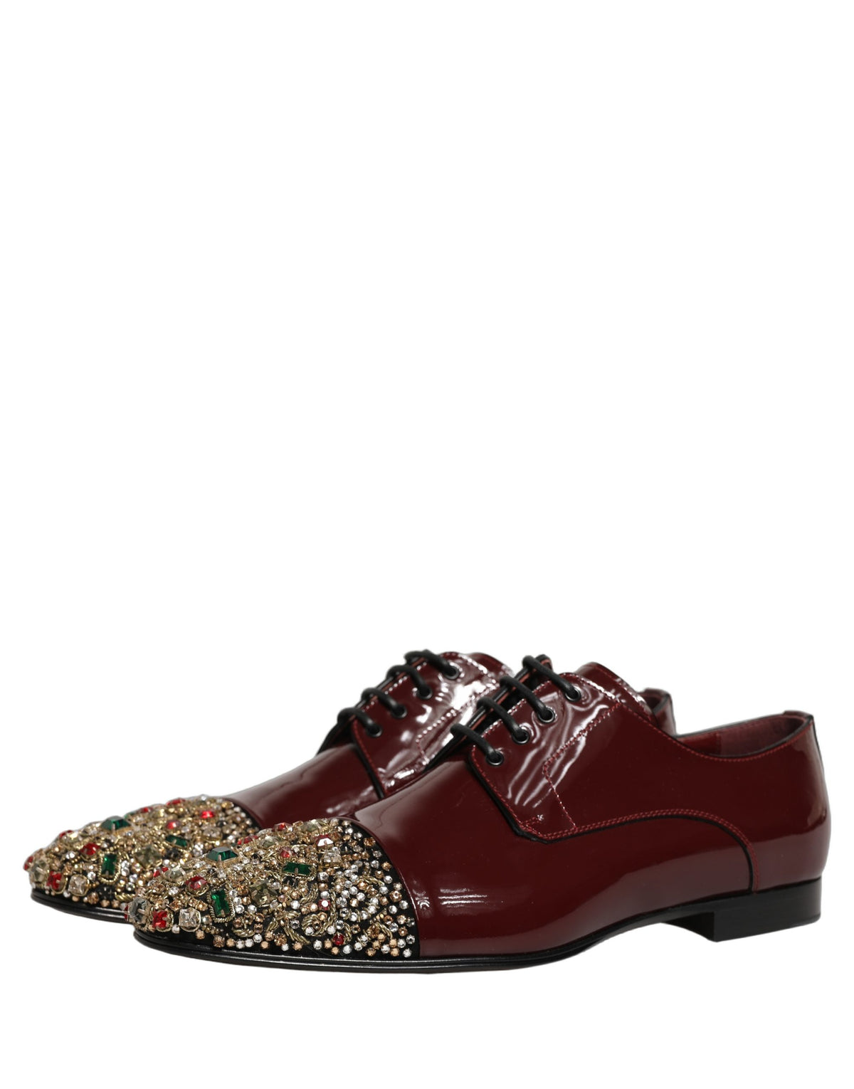 Maroon Embellished Derby Dress Formal Shoes
