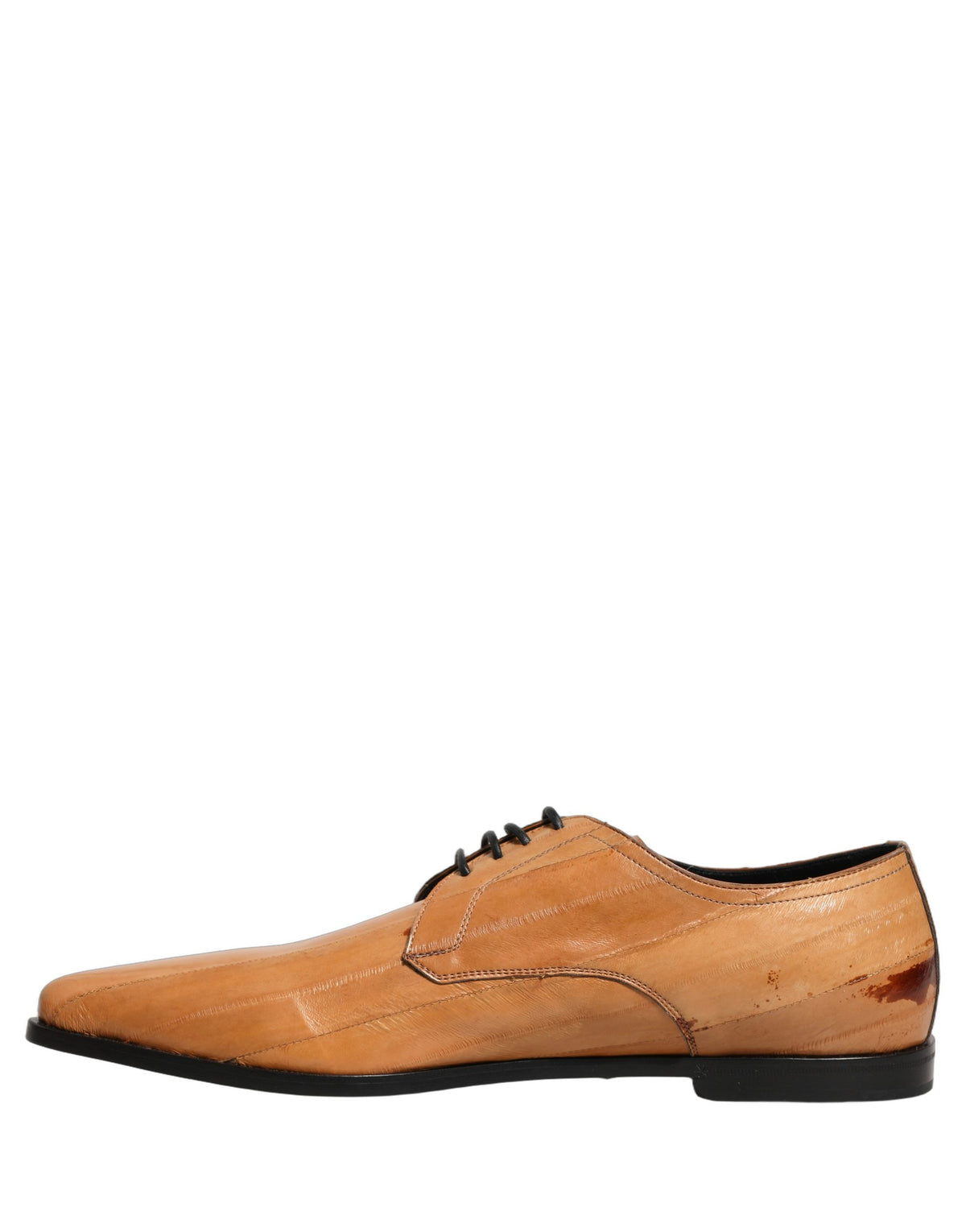 Brown Leather Lace Up Men Derby Dress Shoes
