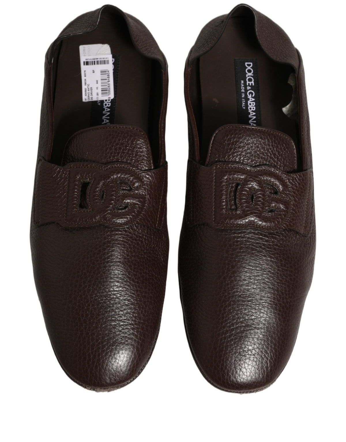 Brown Deerskin Leather Driver Loafers Shoes