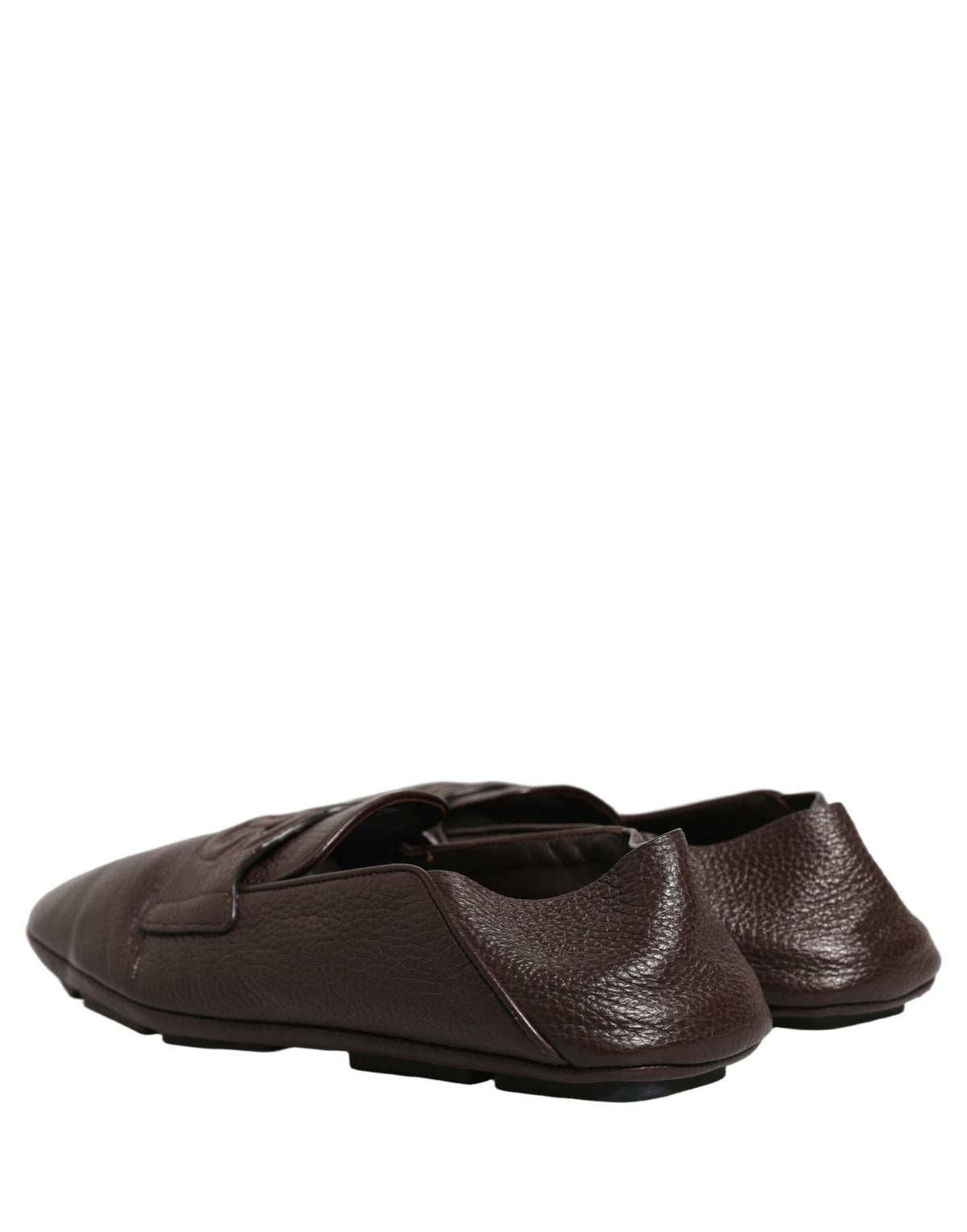Brown Deerskin Leather Driver Loafers Shoes
