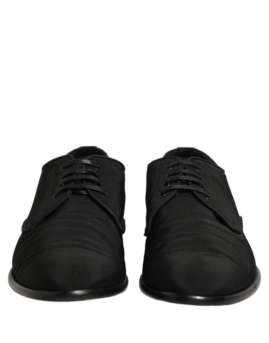 Black Suede Lace Up Derby Dress Formal Shoes