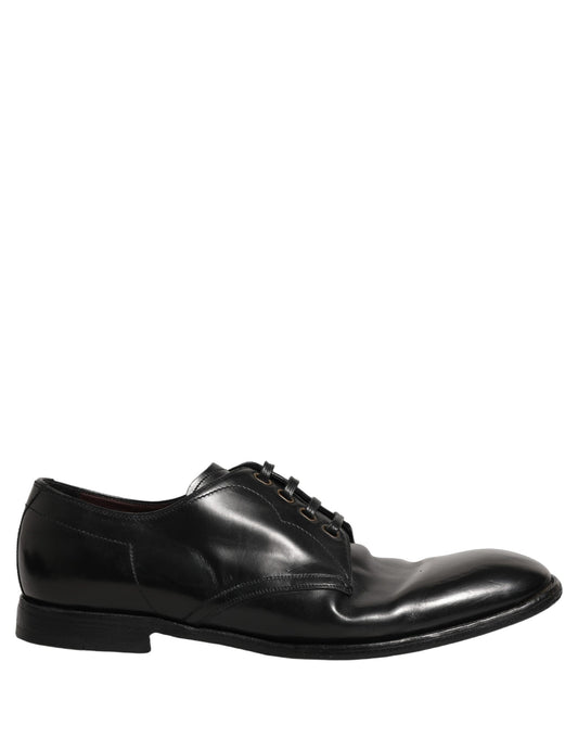 Black Leather Lace Up Derby Dress Formal Shoes
