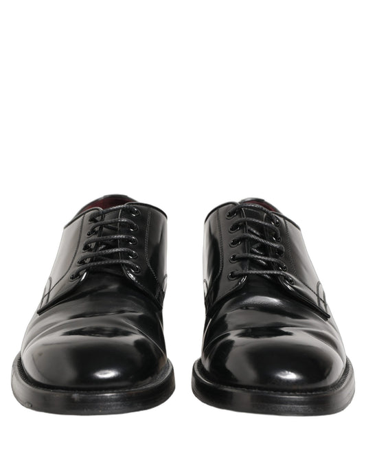 Black Leather Lace Up Derby Dress Formal Shoes